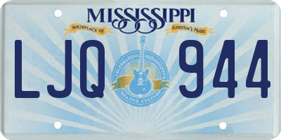 MS license plate LJQ944