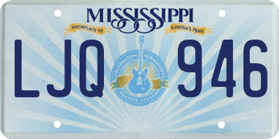 MS license plate LJQ946
