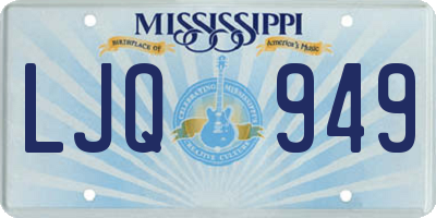 MS license plate LJQ949