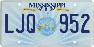 MS license plate LJQ952