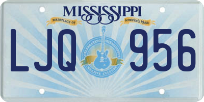 MS license plate LJQ956