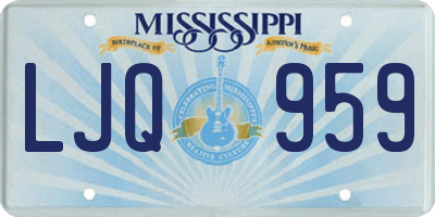 MS license plate LJQ959