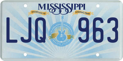 MS license plate LJQ963