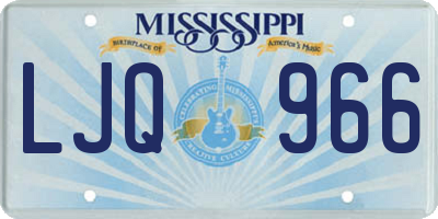 MS license plate LJQ966