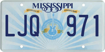 MS license plate LJQ971