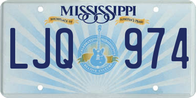MS license plate LJQ974