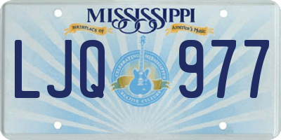 MS license plate LJQ977