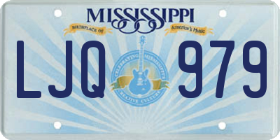 MS license plate LJQ979