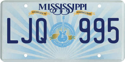 MS license plate LJQ995