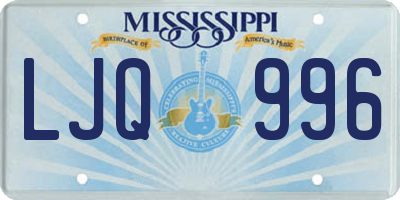 MS license plate LJQ996