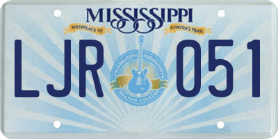 MS license plate LJR051