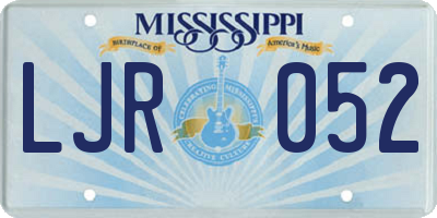 MS license plate LJR052