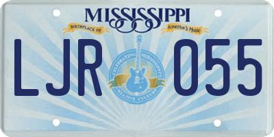MS license plate LJR055