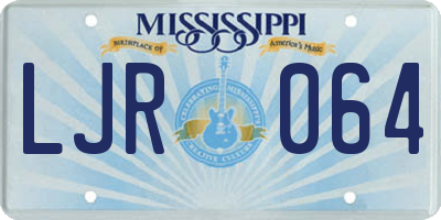 MS license plate LJR064