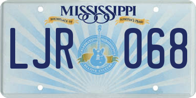 MS license plate LJR068