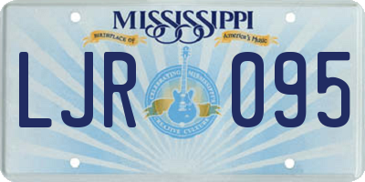 MS license plate LJR095