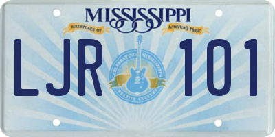 MS license plate LJR101