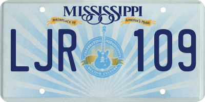 MS license plate LJR109