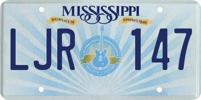 MS license plate LJR147