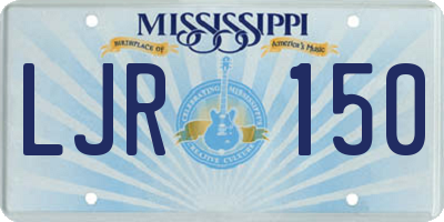 MS license plate LJR150