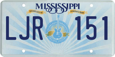 MS license plate LJR151