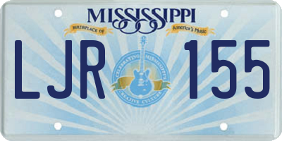 MS license plate LJR155