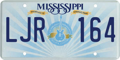 MS license plate LJR164