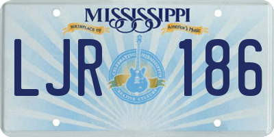 MS license plate LJR186