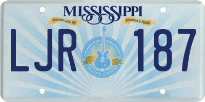 MS license plate LJR187