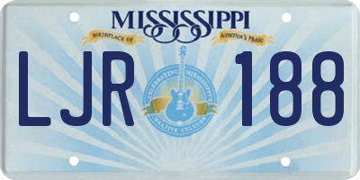 MS license plate LJR188