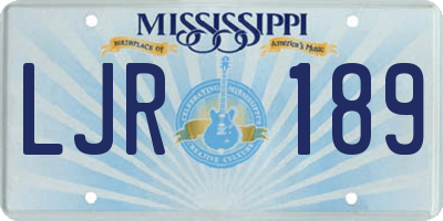 MS license plate LJR189