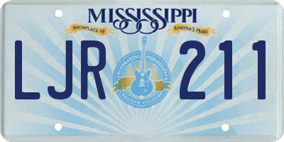 MS license plate LJR211