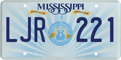 MS license plate LJR221
