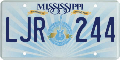 MS license plate LJR244