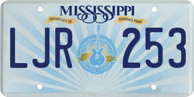 MS license plate LJR253