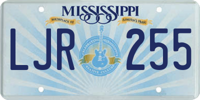 MS license plate LJR255