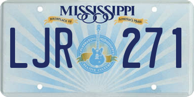 MS license plate LJR271
