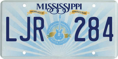 MS license plate LJR284