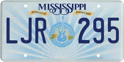 MS license plate LJR295