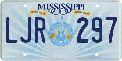 MS license plate LJR297