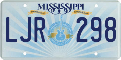 MS license plate LJR298