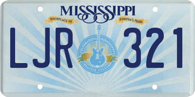 MS license plate LJR321