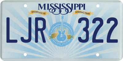 MS license plate LJR322