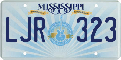 MS license plate LJR323