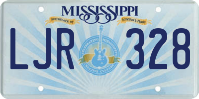 MS license plate LJR328