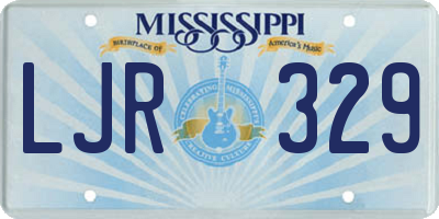 MS license plate LJR329