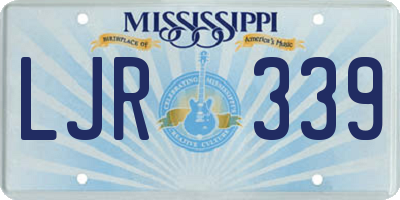 MS license plate LJR339