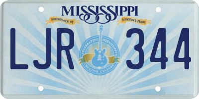 MS license plate LJR344