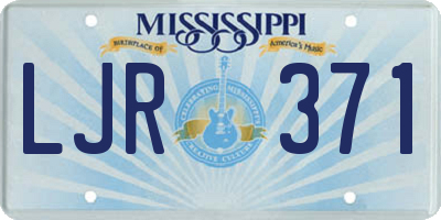 MS license plate LJR371