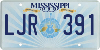 MS license plate LJR391